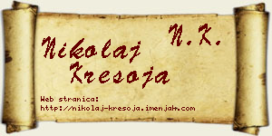 Nikolaj Kresoja vizit kartica